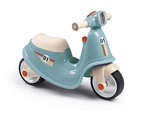 Smoby Moto Scooter Correpasillos Azul, con Llave de Contacto Mecánica, para Niños a Partir de 18 Meses (721006)