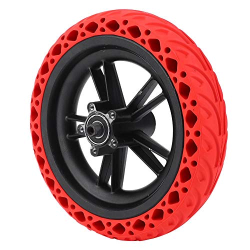 T best Neumático, neumático de Prisma de Goma de 8,5 Pulgadas, Accesorios de neumático de protección contra explosiones para Scooter eléctrico Xiaomi M365(Rojo)