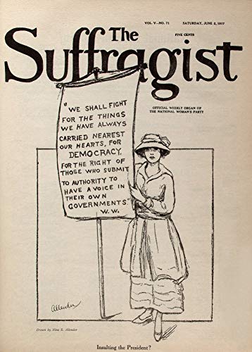 Vintage Suffragette The Suffragist Revista, Junio de 1917 250 gsm Brillante Art Tarjeta A3 reproducción de póster