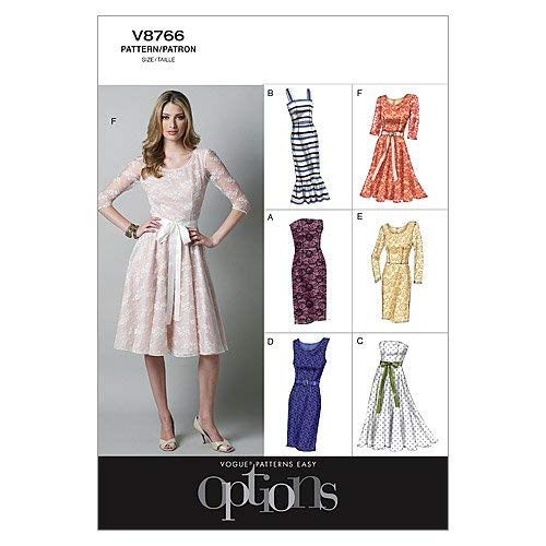 VOGUE PATTERNS V8766 - Patrones de Costura para Vestidos de Mujer (Talla AA: 36-42)