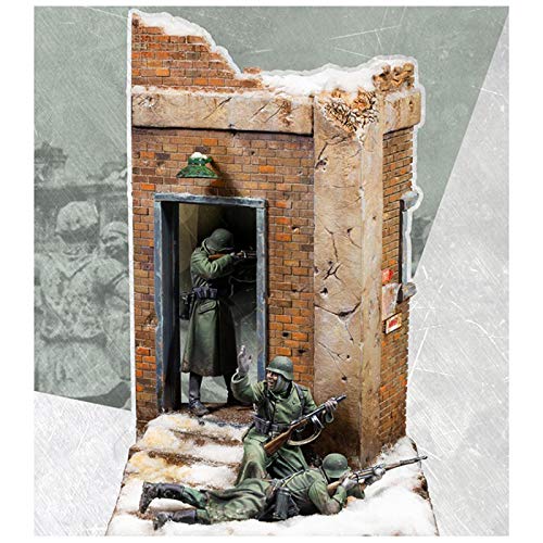 Weizhang 1/35 Soldados en el rodaje de la Segunda Guerra Mundial Que Incluye 3 Figuras (Incluidas escenas) Miniatura de Resina gk sin Montar y sin Pintar