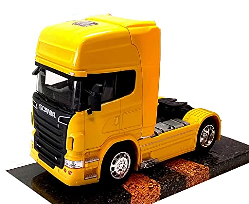 Welly Model Compatible con Scania R730 V8 (4x2) 2015 Yellow 1:32 DIECAST WE32670SY