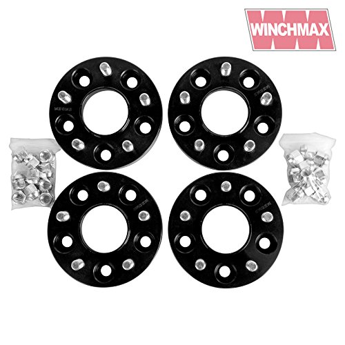 Winchmax - Separadores de rueda (38 mm, color negro, T1, para LR Defender, Disco1, Range Rover Classic)