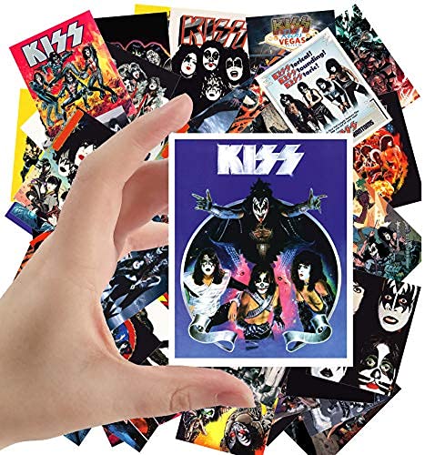 XXCKA Pegatinas Grandes (24 Piezas 60X90 Mm) Kiss Rock Band Posters Fotos Vintage Portadas de revistas Rock Music Classic