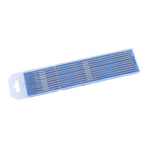 1 caja (10pcs) WL20 Electrodo Lantano de soldadura de tungsteno azul para la soldadura DC de aceros inoxidables, aleaciones de níquel, aluminio,1.0/1.6/2.4mm(1.6 * 150mm) 1 caja (10pcs) WL20 Electrodo Lantano de soldadura de tungsteno azul para la soldadura DC de aceros inoxidables, aleaciones de níquel, aluminio,1.0/1.6/2.4mm(1.6 * 150mm)
