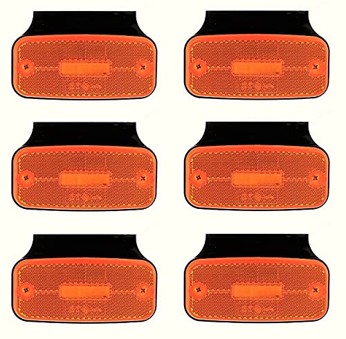 12 / 24 V LED 6 luces de posición laterales con soportes para remolque de chasis de camión