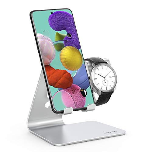 2 en 1 Soporte para Móvil y Reloj, Soporte Universal para Teléfono y Kindle, Soporte de Oficina, Estudio, Mesita de Noche y Escritorio para Samsung Huawei Watch y Más, Accesorios de Escritorio, Plata 2 en 1 Soporte para Móvil y Reloj, Soporte Universal para Teléfono y Kindle, Soporte de Oficina, Estudio, Mesita de Noche y Escritorio para Samsung Huawei Watch y Más, Accesorios de Escritorio, Plata