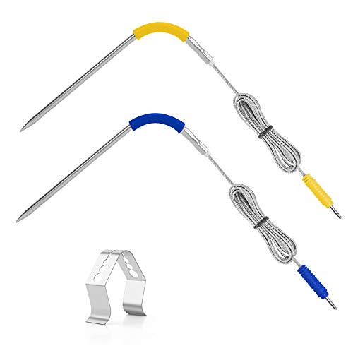 2 sondas de medición de repuesto para barbacoa, compatible con Weber iGrill 3, iGrill Mini, Igrill 2 con sonda, rango de temperatura de hasta 380 °C 2 sondas de medición de repuesto para barbacoa, compatible con Weber iGrill 3, iGrill Mini, Igrill 2 con sonda, rango de temperatura de hasta 380 °C