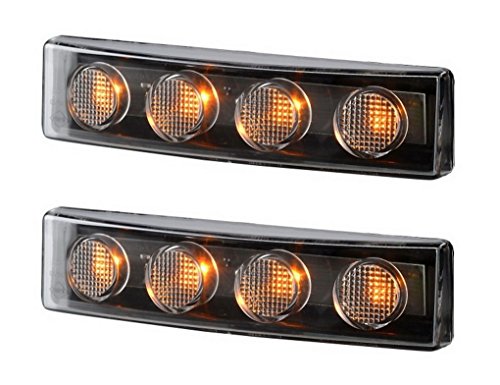 2 x 4 LED naranja luz de marcador lateral 12 V 24 V Camión E-marked posición lámpara de techo cabina delantera Fit para Scania Serie 4, G, P, R, T