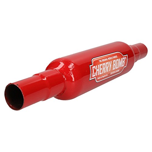 AB Tools Pequeña Cherry Bomb de Rendimiento Medio Tubo de Cola 3" Cuerpo Inline Volver