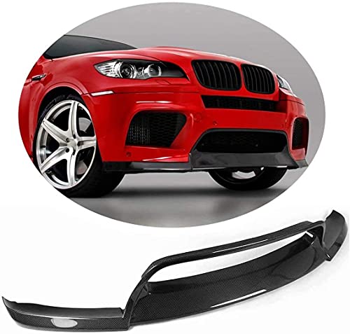 ABABABA Adecuado para BMW X6 M Bumper Sport Utility 4 Puertas 2010-2014 Fibra De Carbono CF Alerón Delantero De Barbilla, No Apto para Parachoques Estándar X6