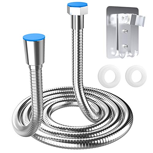 ABClife Manguera de ducha 1,75 M Flexo de Ducha Flexo de Ducha de Acero Inoxidable universal Anti-explosión extensible,con 1 soporte de cabezal de ducha ajustable y 2 arandelas,Color Cromo ABClife Manguera de ducha 1,75 M Flexo de Ducha Flexo de Ducha de Acero Inoxidable universal Anti-explosión extensible,con 1 soporte de cabezal de ducha ajustable y 2 arandelas,Color Cromo