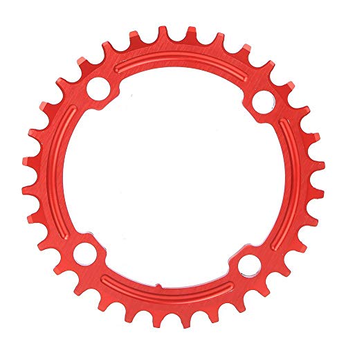 Alomejor Plato de Bicicleta Single Speed ​​Round Oval CNC Mounrtain Bike Chain Ring Ultralight Bicycle Chainwheel(36T)