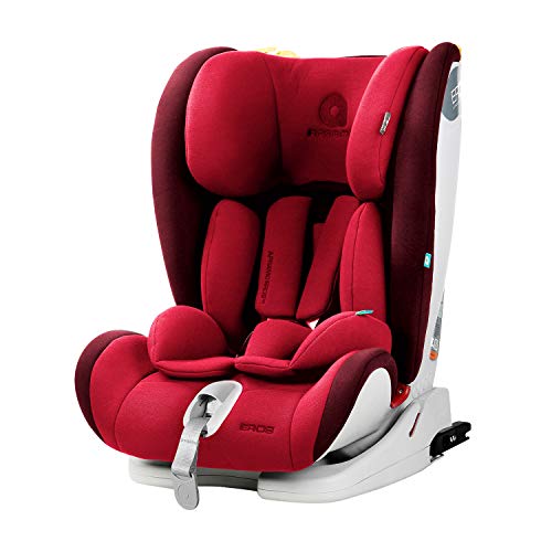 APRAMO EROS Silla de Coche Grupo 1/2/3 ISOFIX y Top Tether Infantil Asiento de Coche para Bebé Niño de 9 Meses a 12 Años(9-36kg) (Rojo)