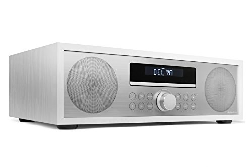 AudioAffairs MCD 010 - Microcadena para CD (Dab +, estéreo, Sistema Compacto con Bluetooth, USB, Entrada Auxiliar y Mando a Distancia) Sencillo Blanco