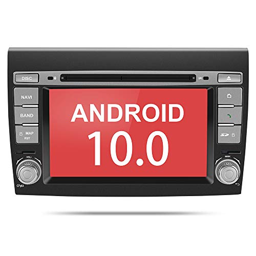 Aumume Android 10.0 Autoradio con Pantalla Táctil para FIAT Bravo (2007-2012) con Navi Soporta Mirrorlink DSP Autoplay Control del Volante WiFi Bluetooth Dab + (con Tarjeta de 16 GB)