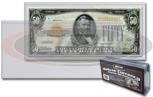 BCW DCH-RB - Soportes para Monedas (10 Unidades, para Billetes Regulares, semirrígidos)