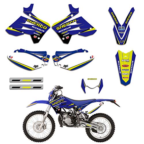 Bicicleta Motocross Pegatinas de Gráficos de Etiquetas engomadas de la decoración Completa para Sherco 50 Enduro 2.5I 2007 2008 20009 2010 2011 2012 (Color : Blank)