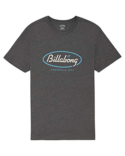 Billabong State Beach Tee Ss T-Shirt, Hombre, Dark Heather, M