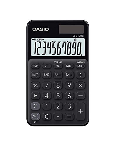 CASIO SL-310UC-BK - Calculadora, 0.8 x 7 x 11.8 cm, color negro