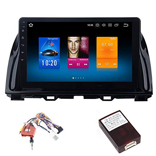 Dasaita 10,2" Android 9.0 1 DIN Autoradio Bluetooth Manos Libres 4G RAM 32G ROM para Mazda CX5 CX-5 2013 2014 2015 Radio Coche USB Soporte WiFi Mandos de Volante Carplay GPS WiFi Dab Camara Trasera