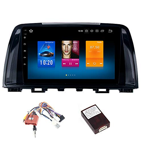 Dasaita 9" Android 9.0 1 DIN Autoradio Bluetooth Coche 4G RAM 32G ROM para Mazda 6 Atenza 2013 2014 2015 Radio Pantalla para Coche Soporte GPS WiFi Dab+ Carplay FM/Am Mirror-Link Mandos de Volante