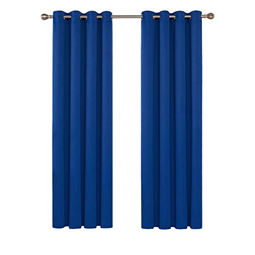 Deconovo Cortinas de Salon para Habitacion Modernas Suaves 2 Piezas 117 x 183 cm Azul Oscuro
