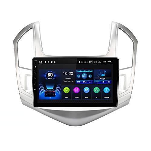 Estéreo del coche radio de navegación por satélite FM AM Reproductor multimedia Android 10.0 Autoradio Pantalla táctil Navegación GPS para Chevrolet Cruze J300 J308 2 Soporte Blueto(Color:WiFi 1G+16G)