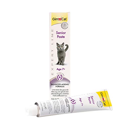 GimCat EXPERT LINE Senior, pasta - Fórmula que favorece el envejecimiento saludable - Pasta funcional para gatos a partir de los 7 años - 1 tubo (1 x 50 g)