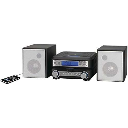 GPX HC221B Negro Sistema de Audio para el hogar - Microcadena (Negro, 1 Discos, Parte Superior, De 2 vías, Am,FM, 87,5-108 MHz)