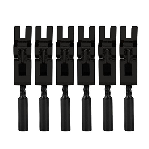 Guitarra Puente Saddles,6 Pcs sillines de Montar de Puente de Guitarra Guitar Roller Bridge Tremolo Saddles con Llave para Floyd Rose Guitarra Eléctrica(Negro)