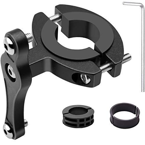 HONZUEN Bicicleta Adaptador para Soporte para Botellas de Aluminio, Ajustable Tija de Sillín Manillar Clip Holder Mount Clip Soporte de Adaptador de Portabidón para Bicicleta Cochecito, Negro