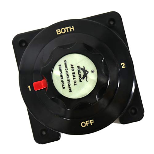 IPOTCH Interruptor Selector de Batería de 12~24 V, 4 Posiciones para Barco, Caravana, Autocaravana, Marina