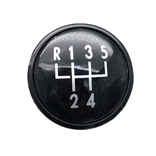 JINBINB 5/6 Velocidad/Ajuste para VW Volkswagen Golf Jetta MK3 GTI MK4 Bora Lupo Polo Seat Ibiza Caddy Gear Shift Knob Cap Emblem Badge Funda Funda (Color Name : Black 5 Speed)