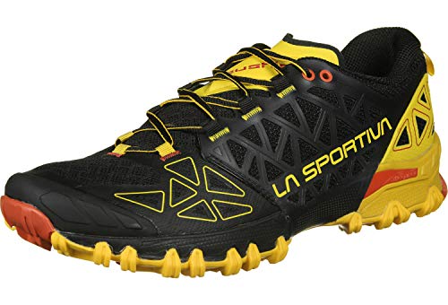 LA SPORTIVA Bushido II, Zapatillas de Trail Running Hombre, Black/Yellow, 44 EU