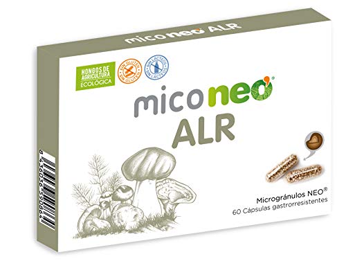 Mico Neo ALR - 60 Cápsulas Microgránulo a Base de Sol de Oro · Reishi · Champiñón del Sol · Melena de León | Hongos de agricultura ecológica