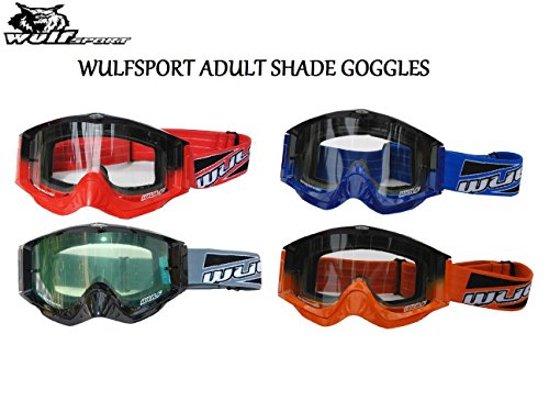 MOTORBIKE WULFSPORT ADULT SHADE GOGGLES Motocross Quad ATV Off Road MX Enduro ANTI-FOG Goggles