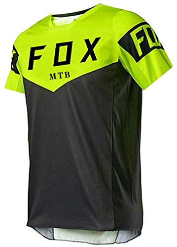 MTB Enduro Jersey, MTB Jersey Specialized, Jerseys de Descenso para Hombres Camisetas de Manga Corta MTB Fox Mountain Bike Camisetas Offroad Dh Motorcycle Jersey Motocross Sportwear Fxr XS