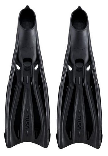 New Tusa Solla Full Foot Scuba Diving & Snorkeling Fins - Midnight Black (Size 12-13/X-Large) by Tabata