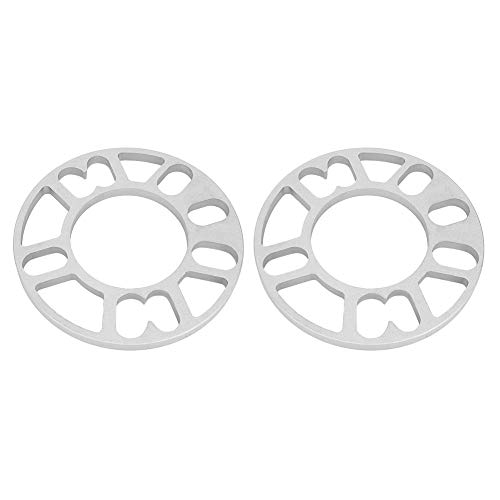 Qiilu Espaciadores de rueda, 2 piezas 10 mm de aleación de aluminio general Espaciadores de rueda Cuñas Universal Fit para 4/5 Stud Wheel