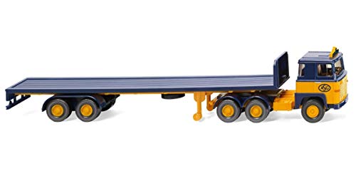 Semiremolque plataforma plana (Scania) "ASG" - Modelo de coche, modelo prefabricado - Wiking - 1:87 - Modelo exclusivamente de colección