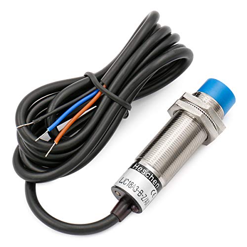 Sensor de proximidad capacitivo de Heschen LJC18A3-B-Z/AX, interruptores de 1 a 10 mm, 6 a 36 VDC, 300 mA, NPN normalmente cerrado (NC), 3 alambres