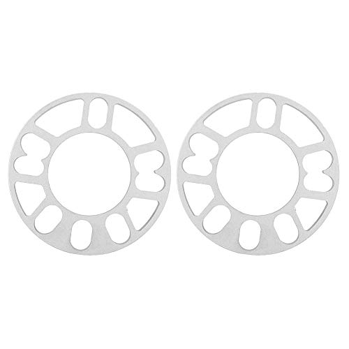 Separadores de rueda Qiilu, 2 espaciadores de rueda de aleación de aluminio de 10 mm, ajuste universal para rueda de espárrago 4/5