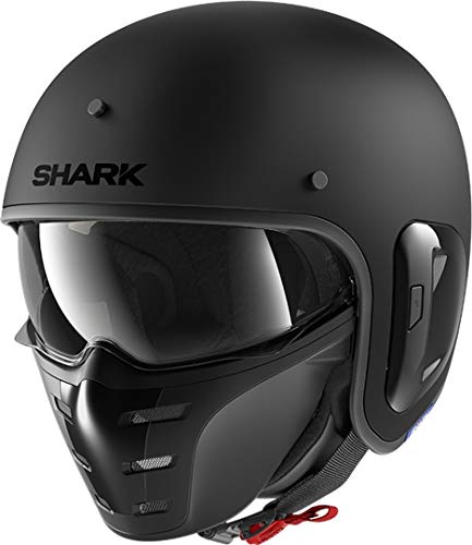 Shark Casco de moto S-DRAK 2 BLANK MAT KMA, Negro, XL