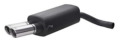 Silenciador de escape deportivo de acero inoxidable con doble punta redonda, 70 mm, compatible con Skoda Superb II Estate 2.0 TDi 103 kW 140 HP 125 kW 170 HP 2008 2009 2010 2011 2012 2013 2014 2015