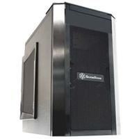 Silverstone SG03B-F Mini-Tower Negro - Caja de Ordenador (Mini-Tower, PC, Aluminio, Acero Inoxidable, Negro, Micro ATX, 200 mm)