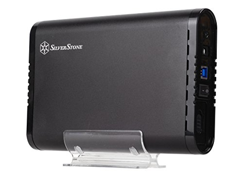SilverStone SST-TS07 - Carcasa para disco duro externo USB 3.0 para HDD o SSD de 3,5” de 7mm o 9mm, negro