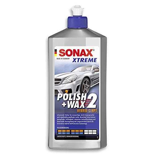 SONAX 02072000-544 XTREME Polish+Wax 2 Hybrid NPT (500 ml), pulimento y cera para pinturas mate, desgastadas y no cuidadas