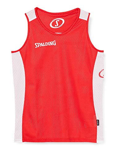 Spalding Essential Reversible Camiseta de Juego, Hombre, Rojo/Blanco, XS