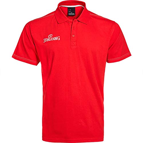 Spalding Polo Shirt Polo para Hombre, Hombre, Rojo, 4XL